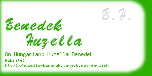 benedek huzella business card